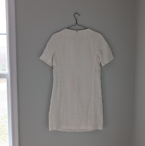 Tory Burch | White Linen Day Dress - Picture 2 of 5